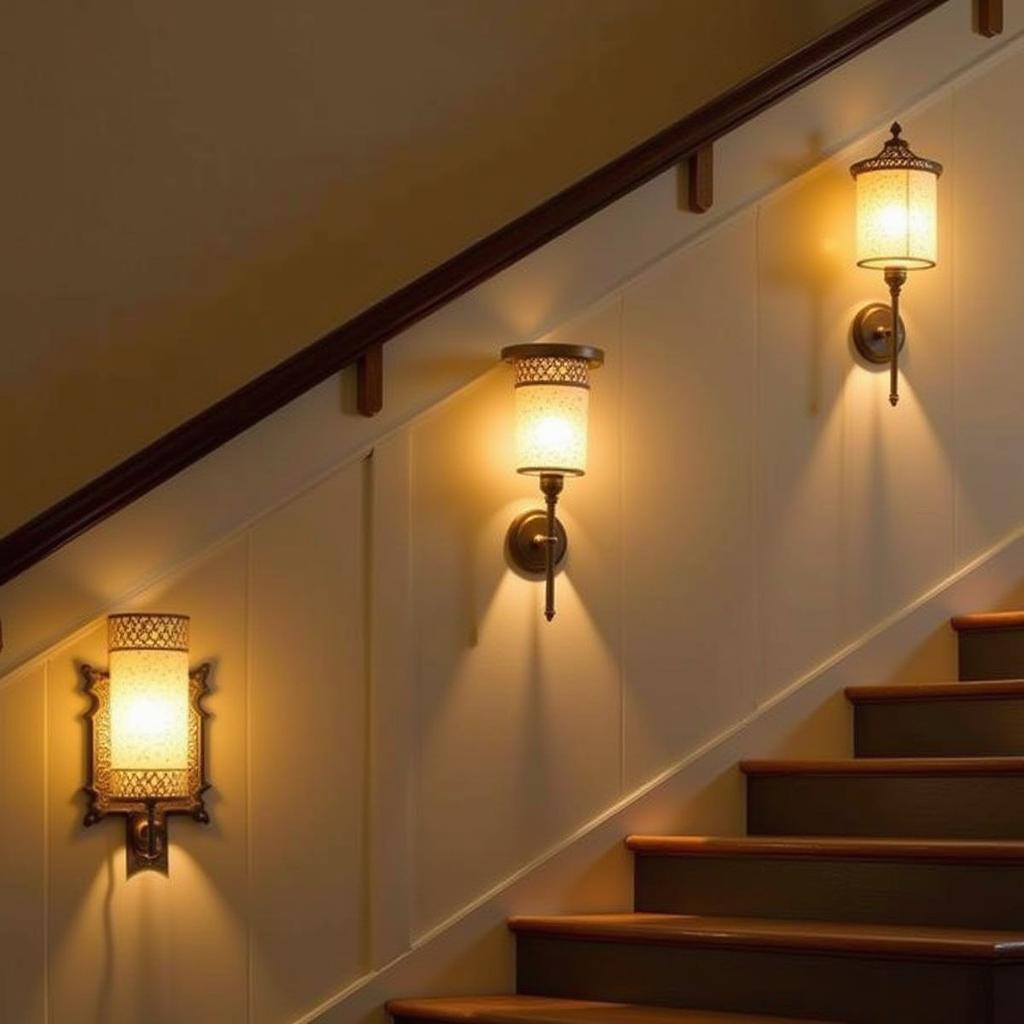 Stair Lighting Ideas with Wall Sconces