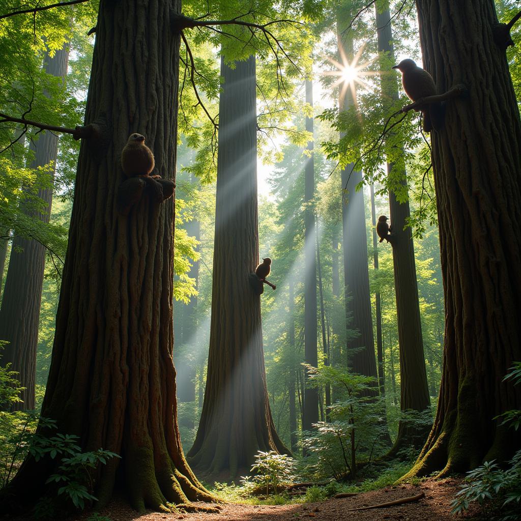 Filming locations for the Forest Moon of Endor in California's Redwood National Park