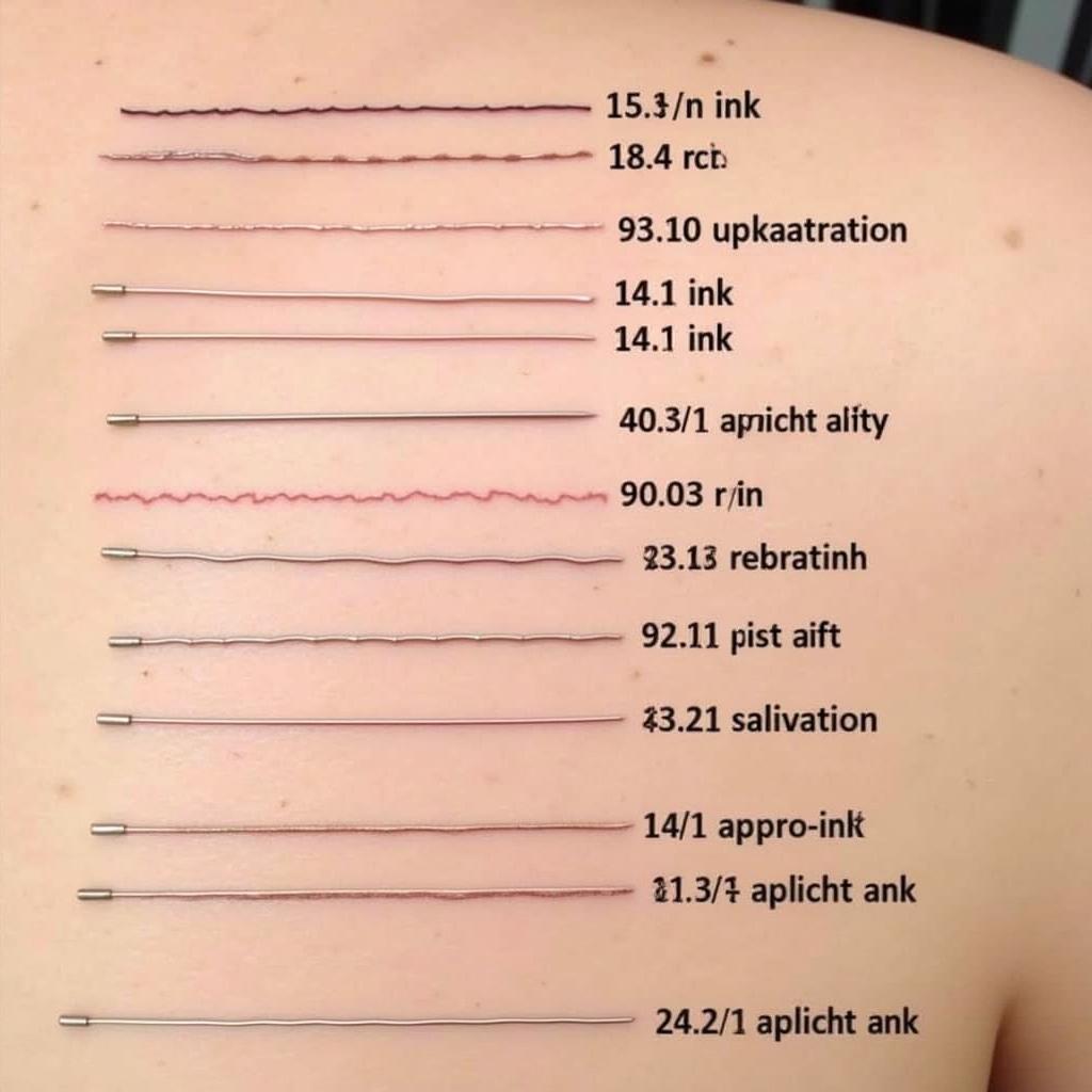 Testing Stick and Poke Needle Sizes on Fake Skin