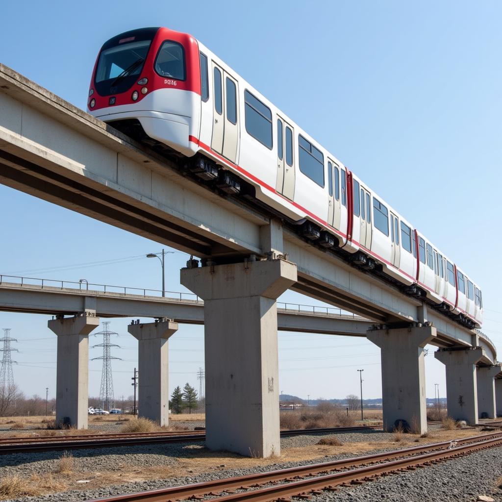 Straddle-beam Monorail Track System in Action