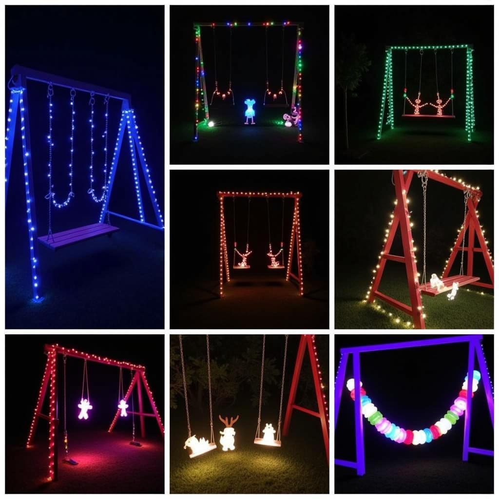 Creative Swing Set Light Decorations