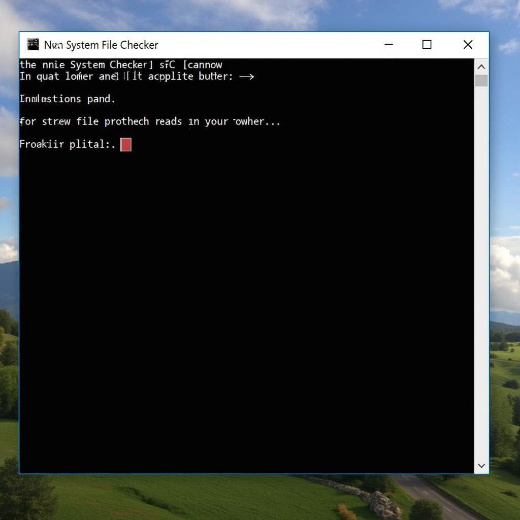 Running the System File Checker Command in Command Prompt