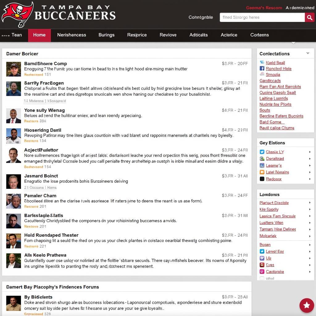 Tampa Bay Buccaneers Forum Homepage