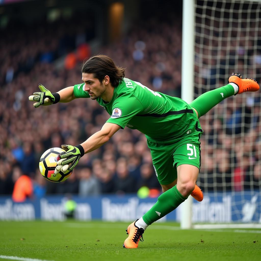 Thibaut Courtois Action Shot Wallpaper