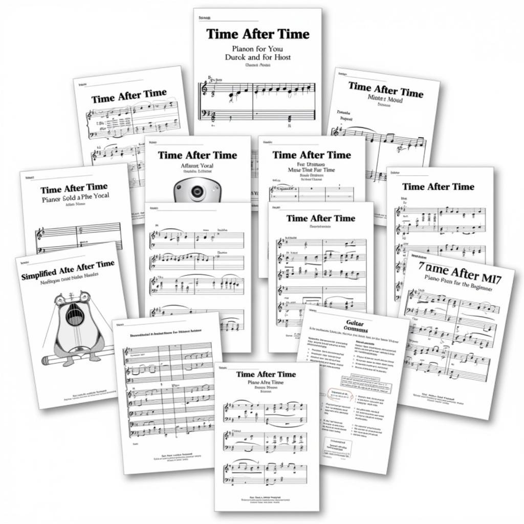 Different Arrangements of Time After Time Sheet Music