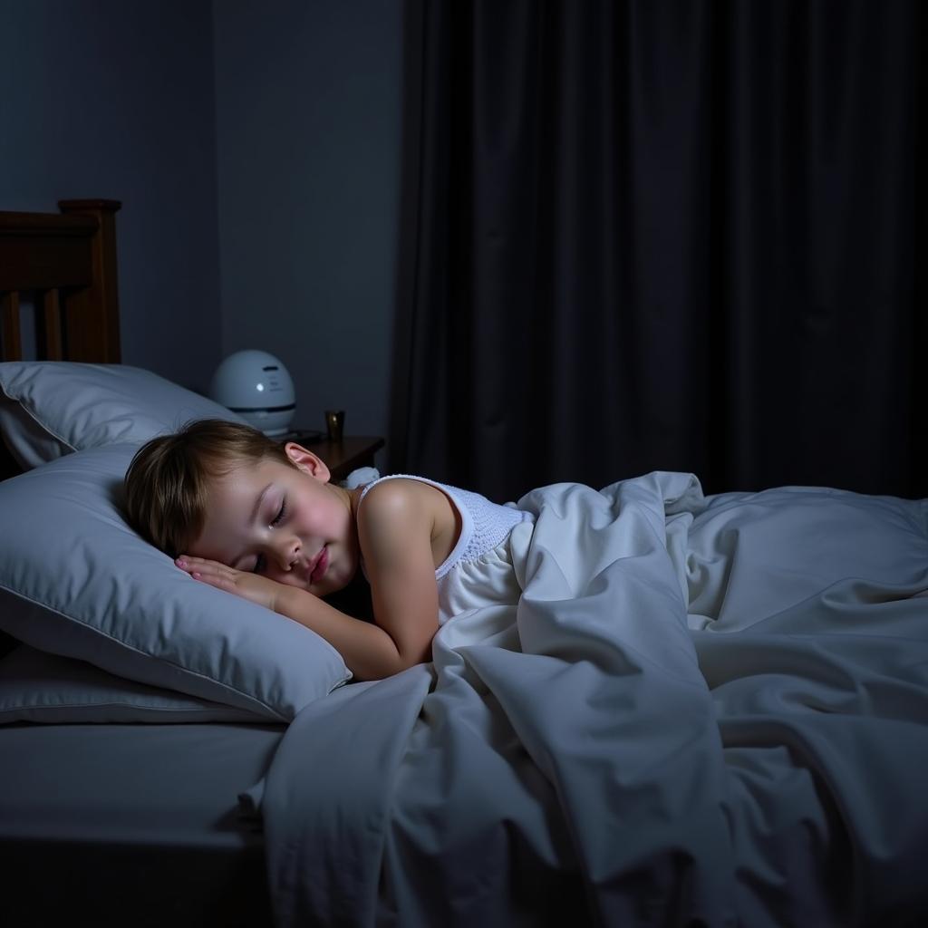 Toddler sleeping soundly in comfortable bedding