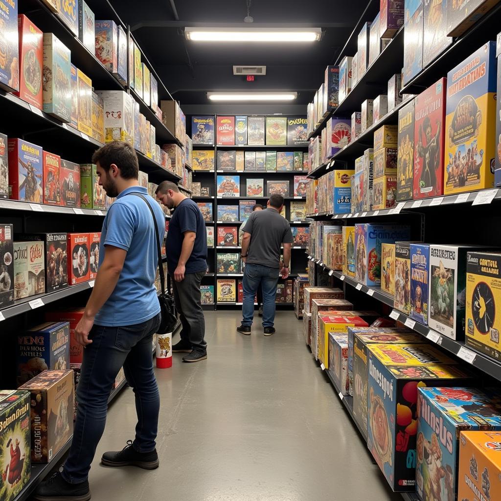 Board Game Section in a Toronto Game Store