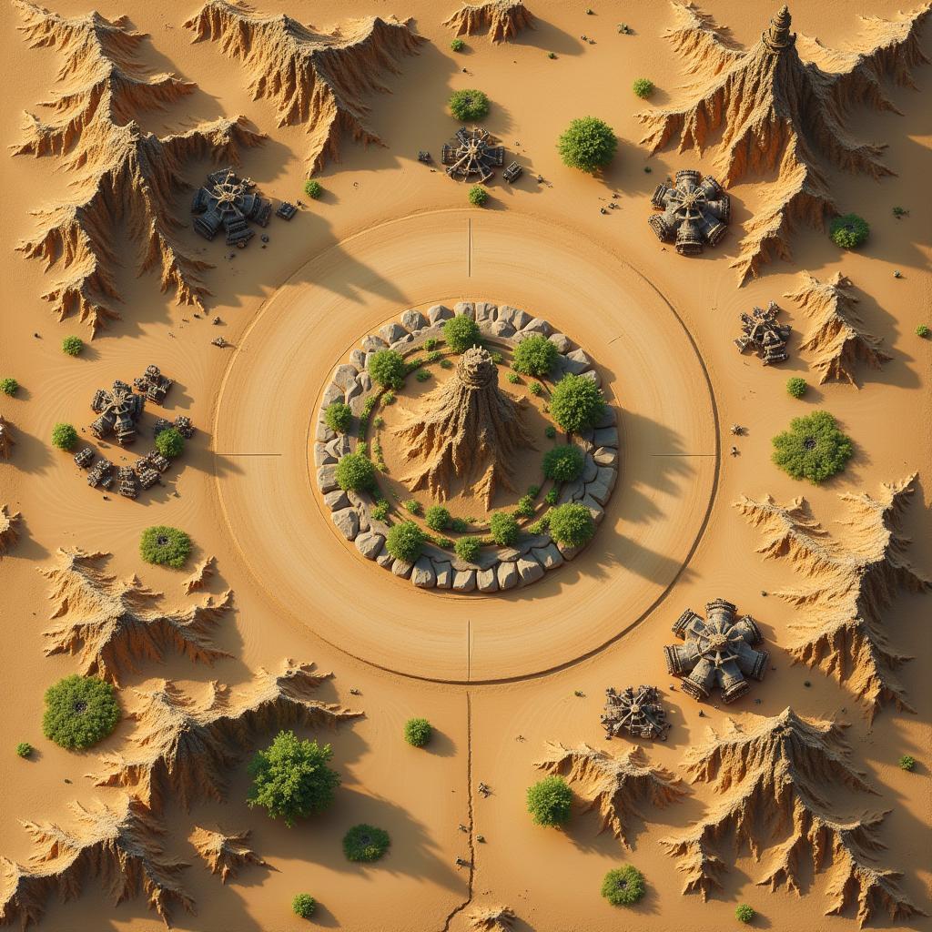 Kane's Wrath Tournament Desert Map Overview