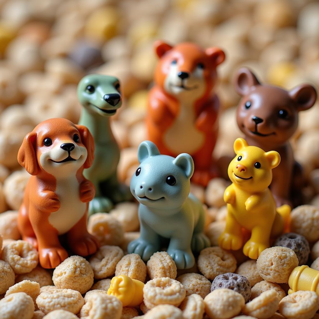 Educational Animal Figurines Found Inside Cereal Boxes