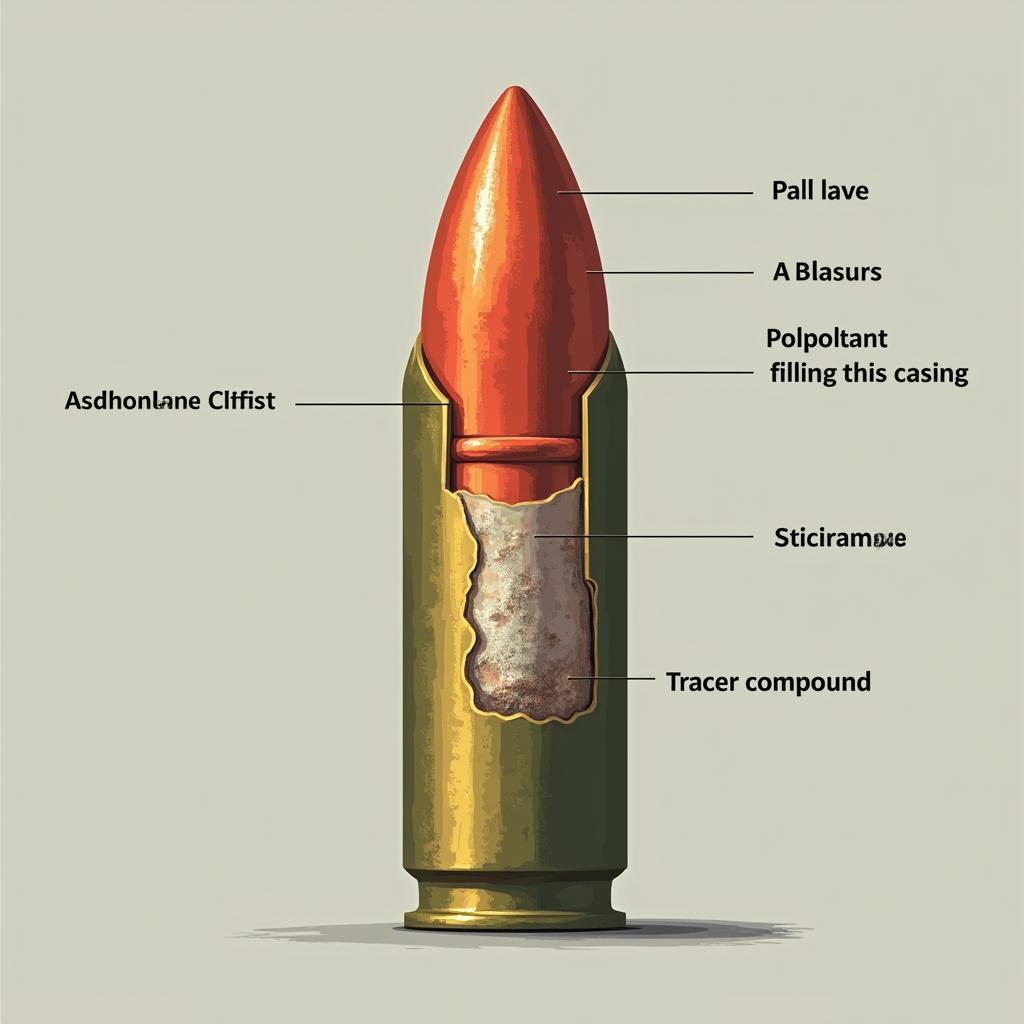 Tracer Ammo Components: Bullet, Primer, Propellant, and Tracer Compound