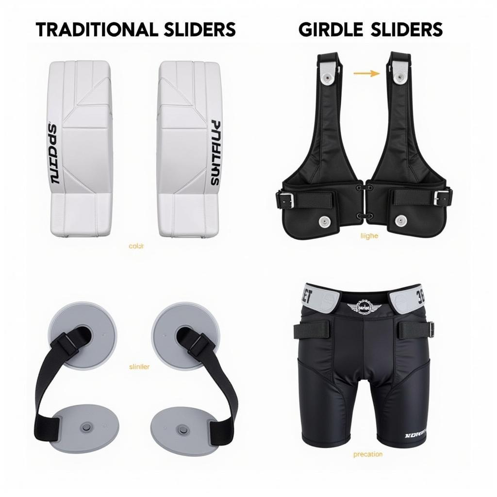 Comparison of traditional and girdle hockey sliders.