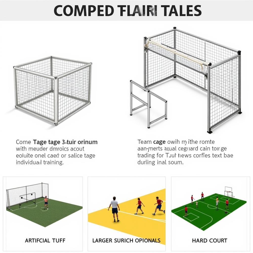 Different types of HQ cages for football training