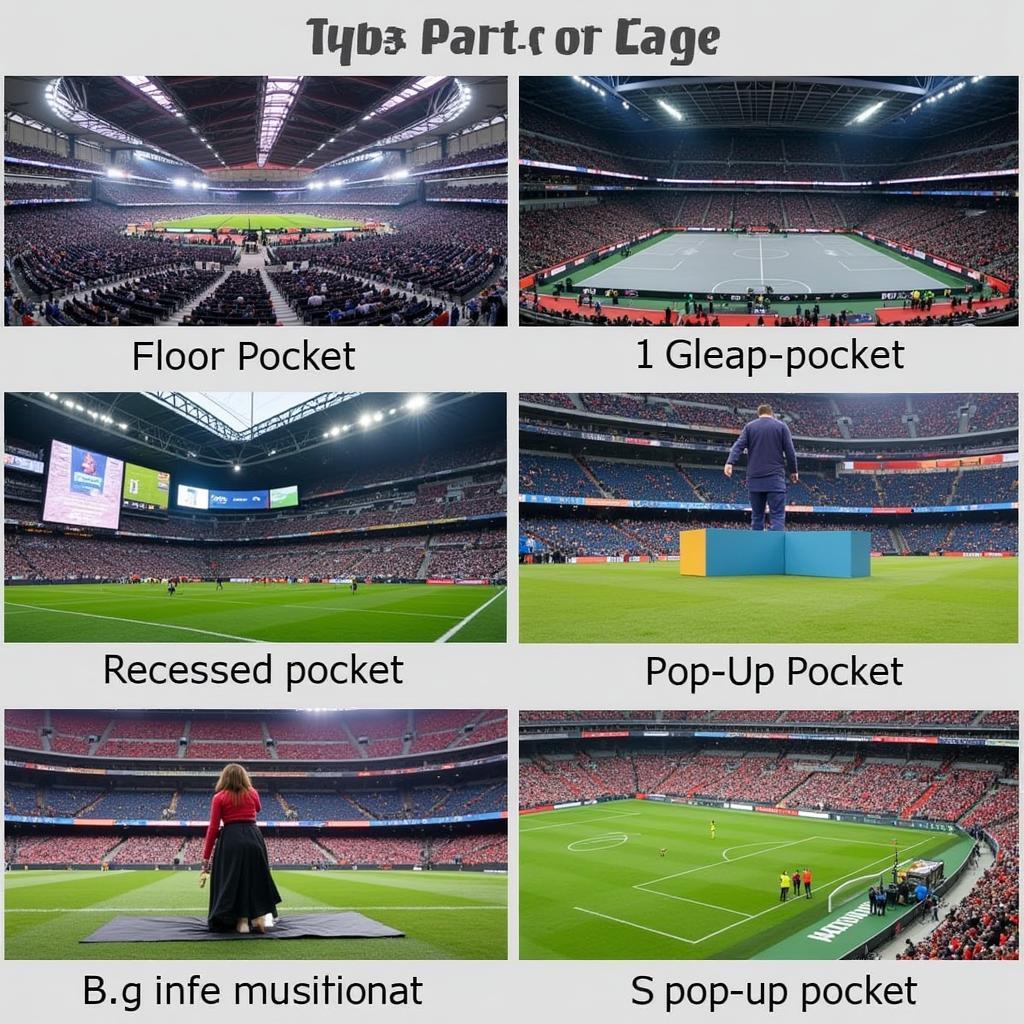 Different stage pockets used in football stadiums