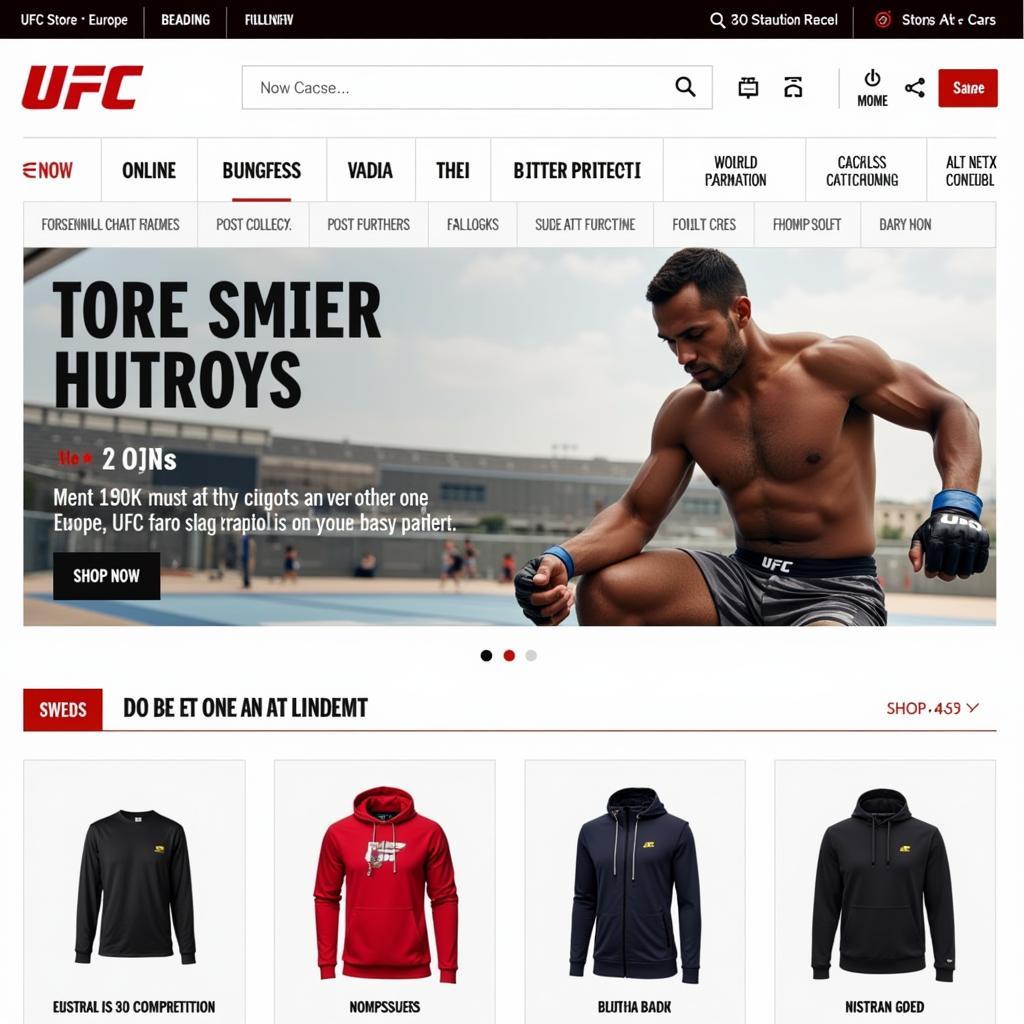 UFC Store Europe Online Shopping Experience