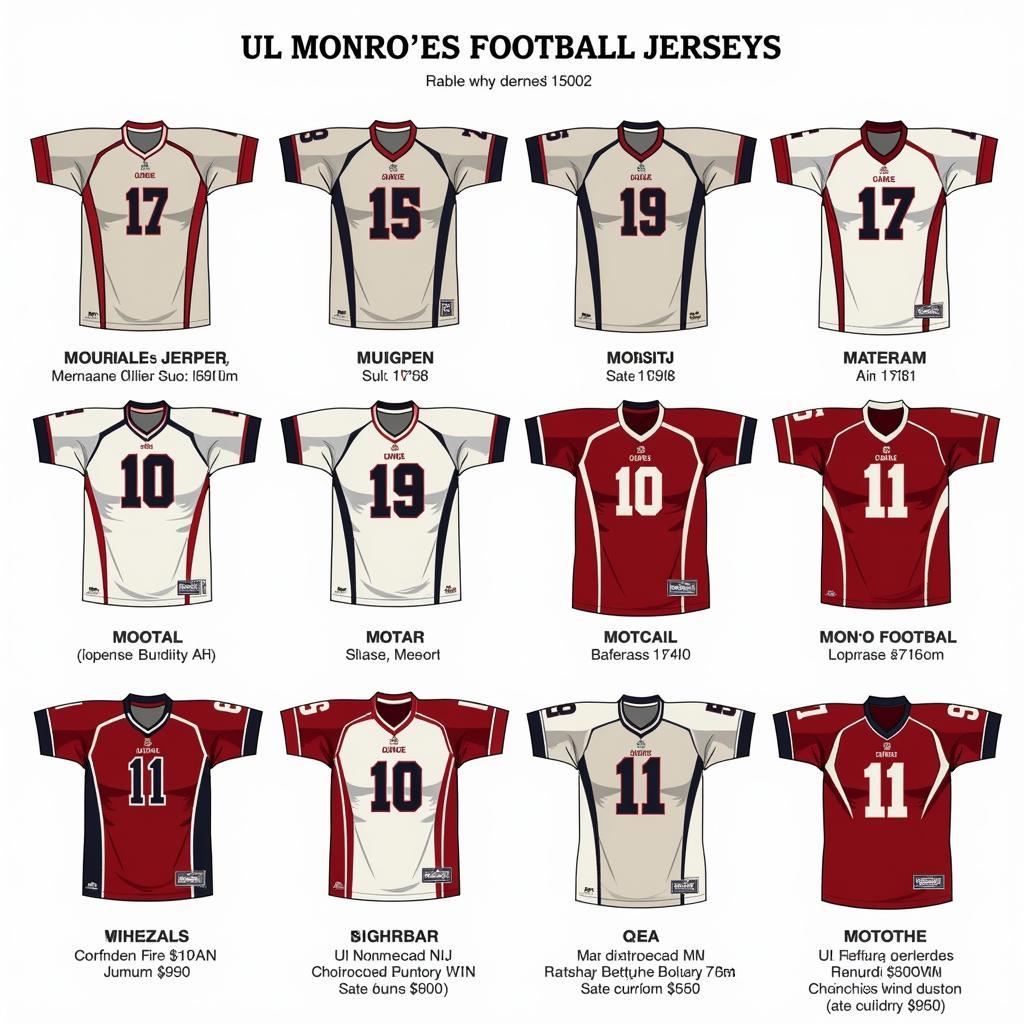 Ul Monroe Football Jerseys Through the Years