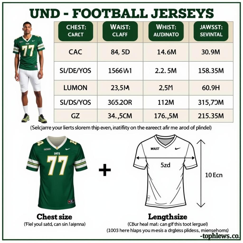 UND Football Jersey Fit Guide