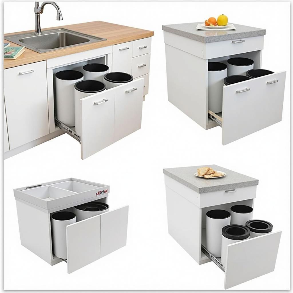 Various Under-Sink Trash Can Options