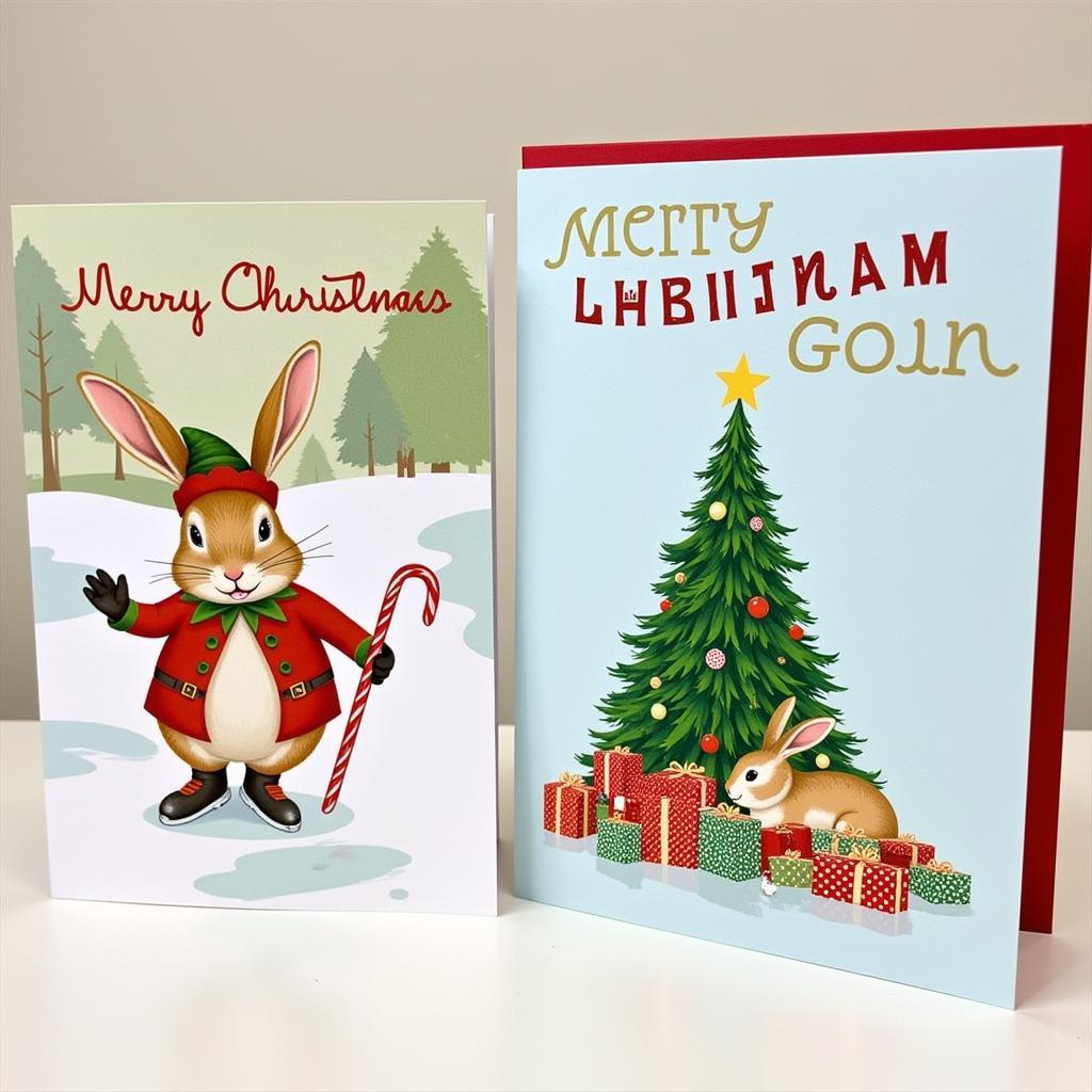 Unique Rabbit Holiday Card Designs: Whimsical and Festive Options