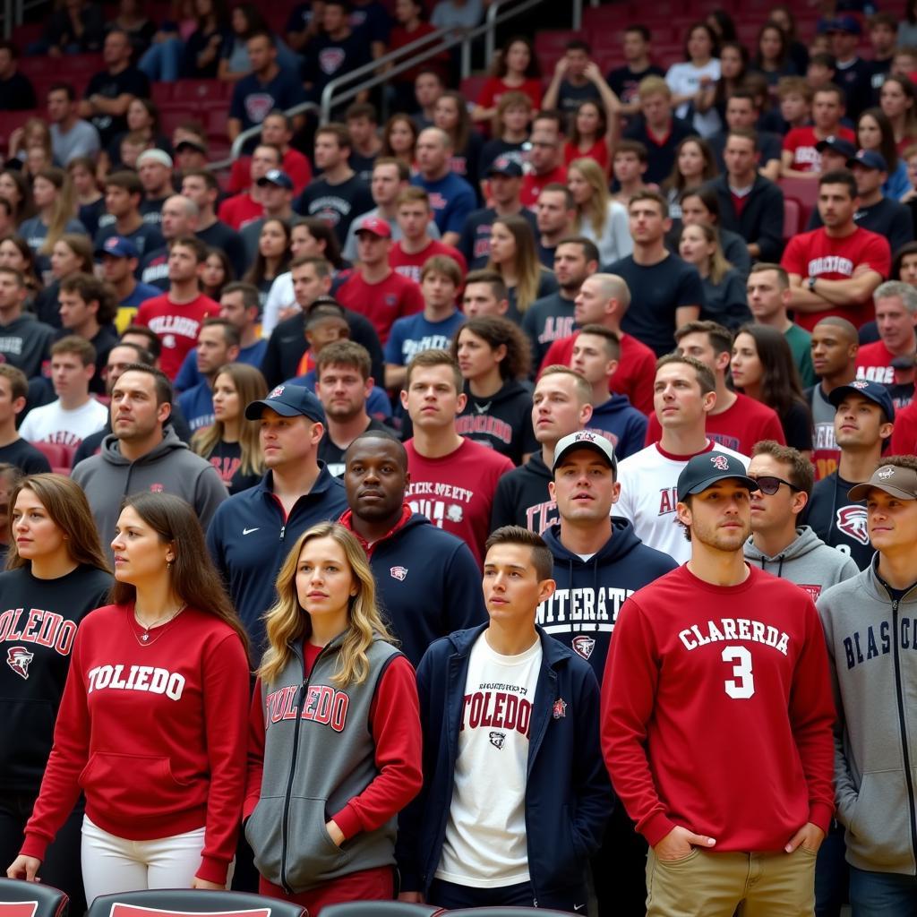 University of Toledo Fans Wearing Apparel at a Game