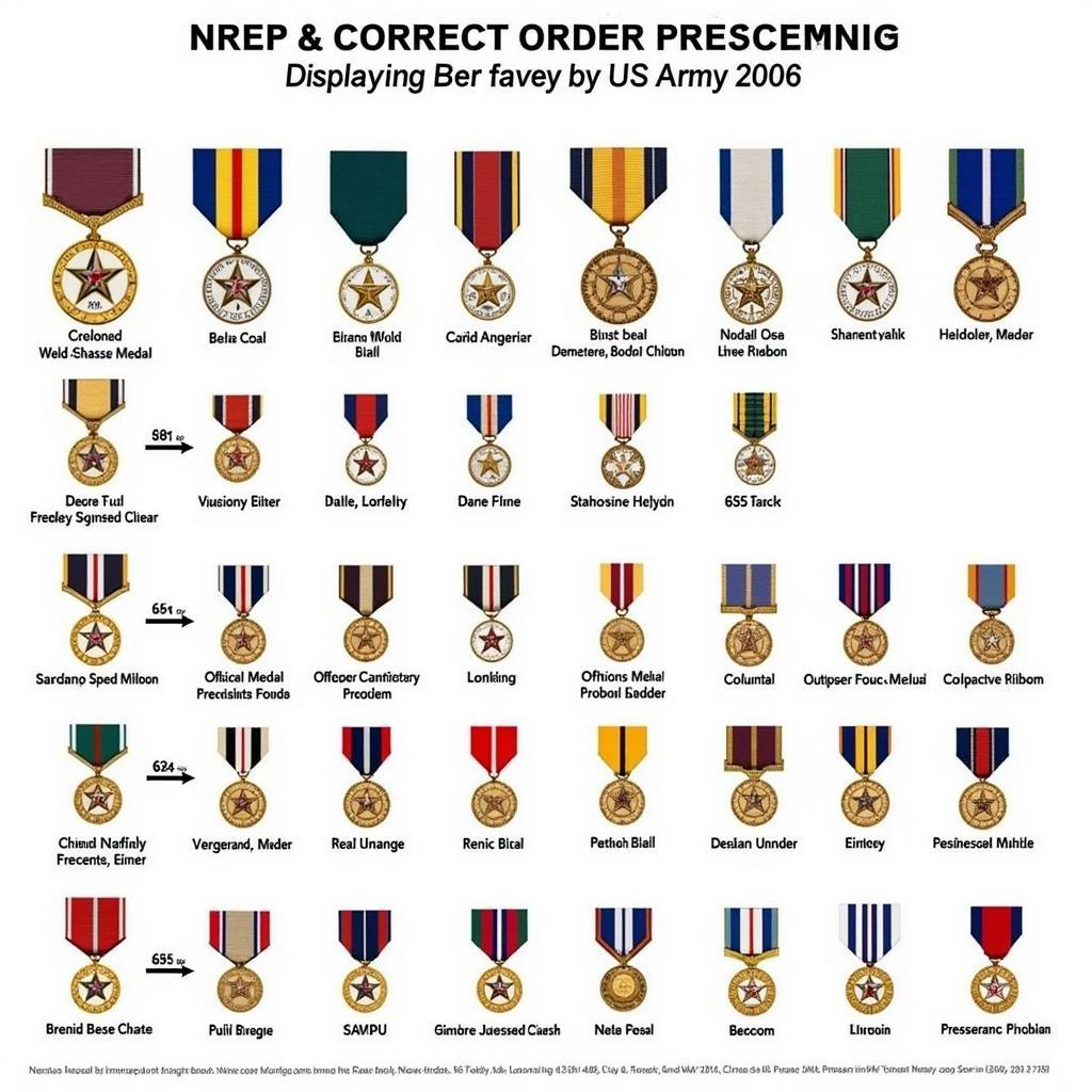 US Army Medals Order of Precedence Chart