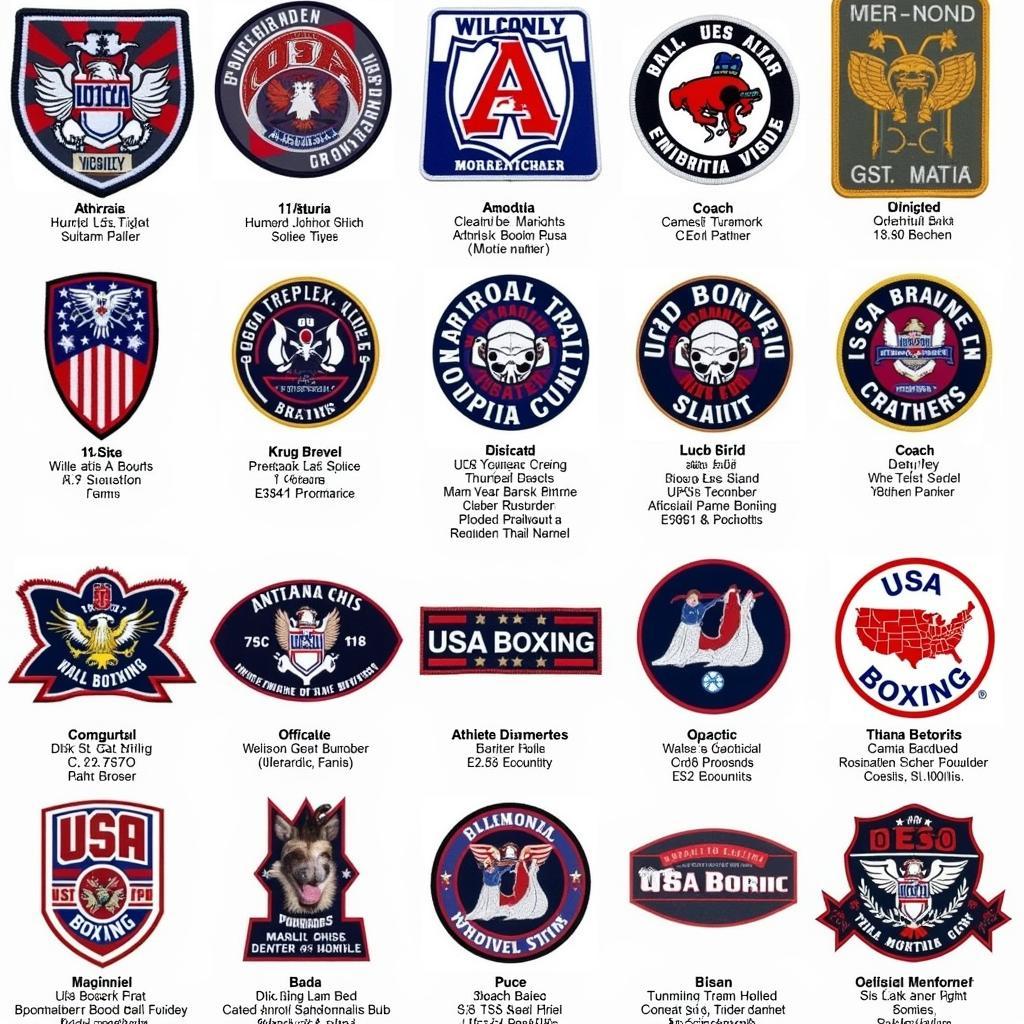 Different Types of USA Boxing Patches