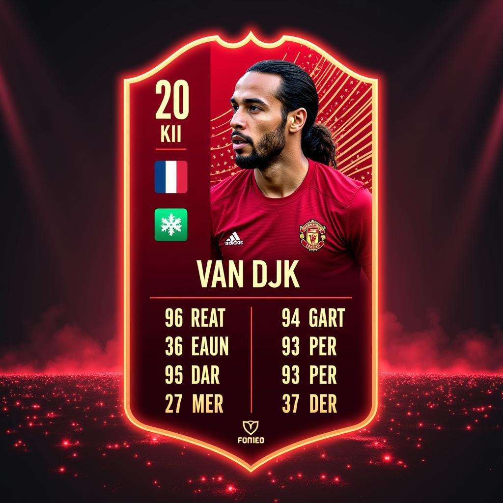 Van Dijk's Ultimate Team card in FIFA 23