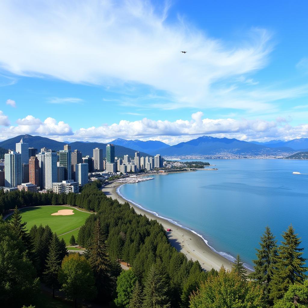 Vancouver Cityscape, Skyline, and Ocean