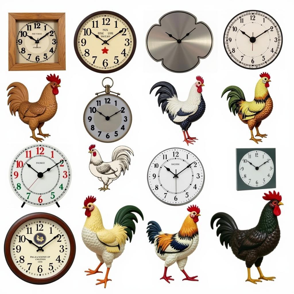 Variety of Chicken Wall Clocks for Different Kitchen Styles