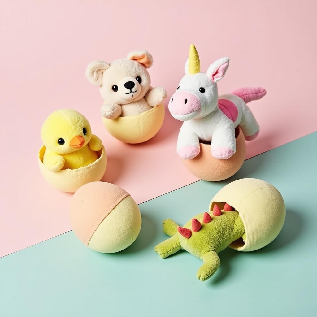 Different Stuffed Animals Found Inside Plush Easter Eggs