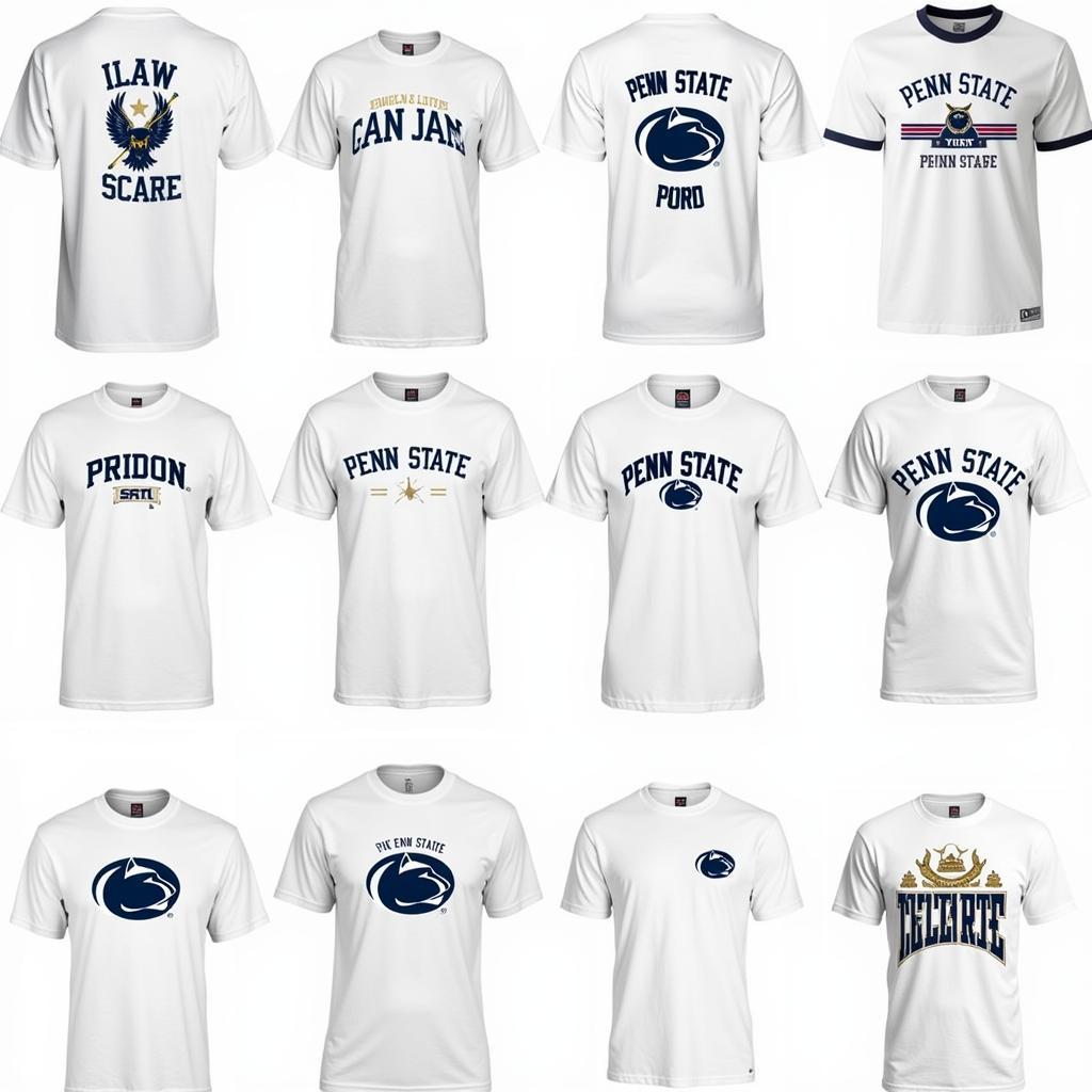 Different White Penn State Shirt Designs