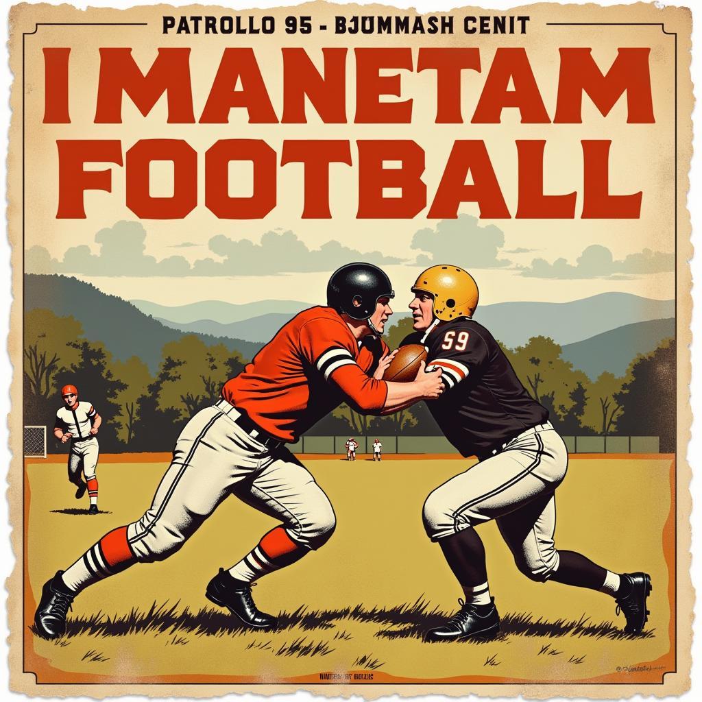 Vintage American Football Poster from the 1950s