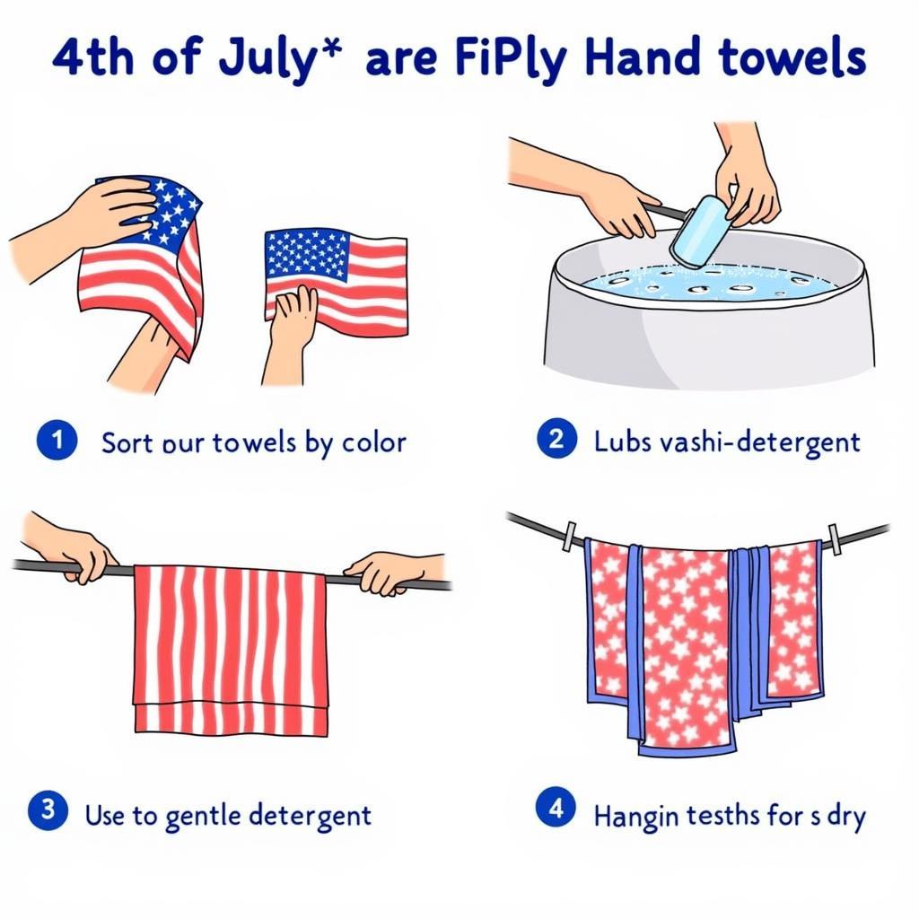 Washing and Caring for 4th of July Hand Towels