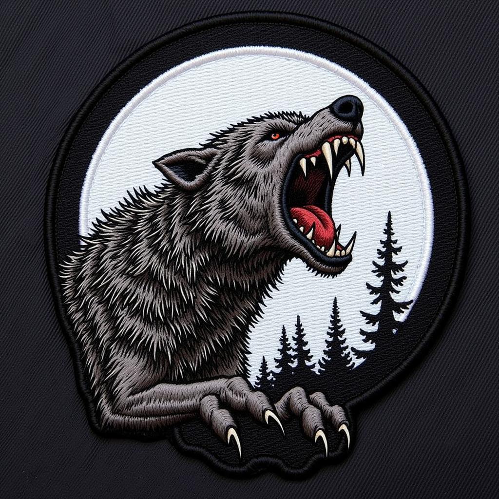 Classic Werewolf Patch Design