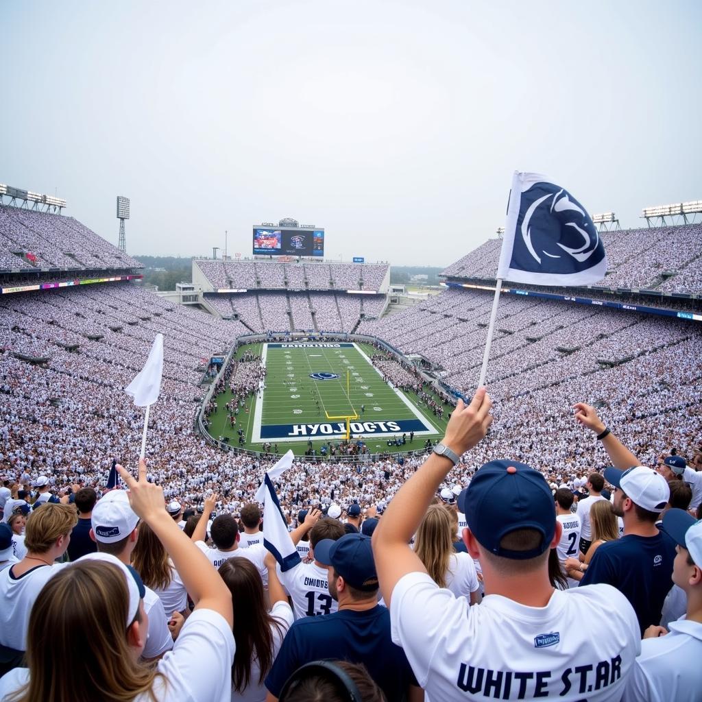 Penn State Fans in White Out