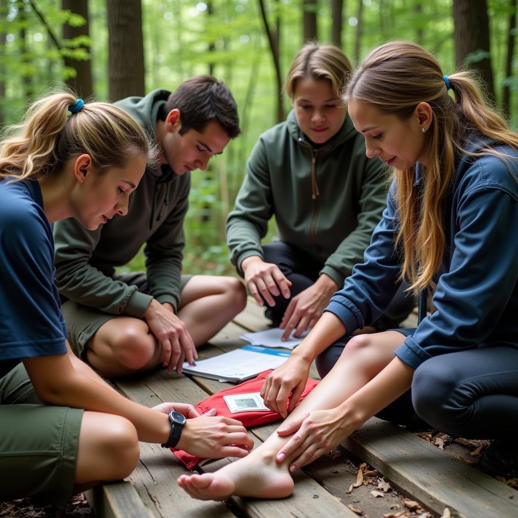 Wilderness first aid training for using a sentinel kit effectively