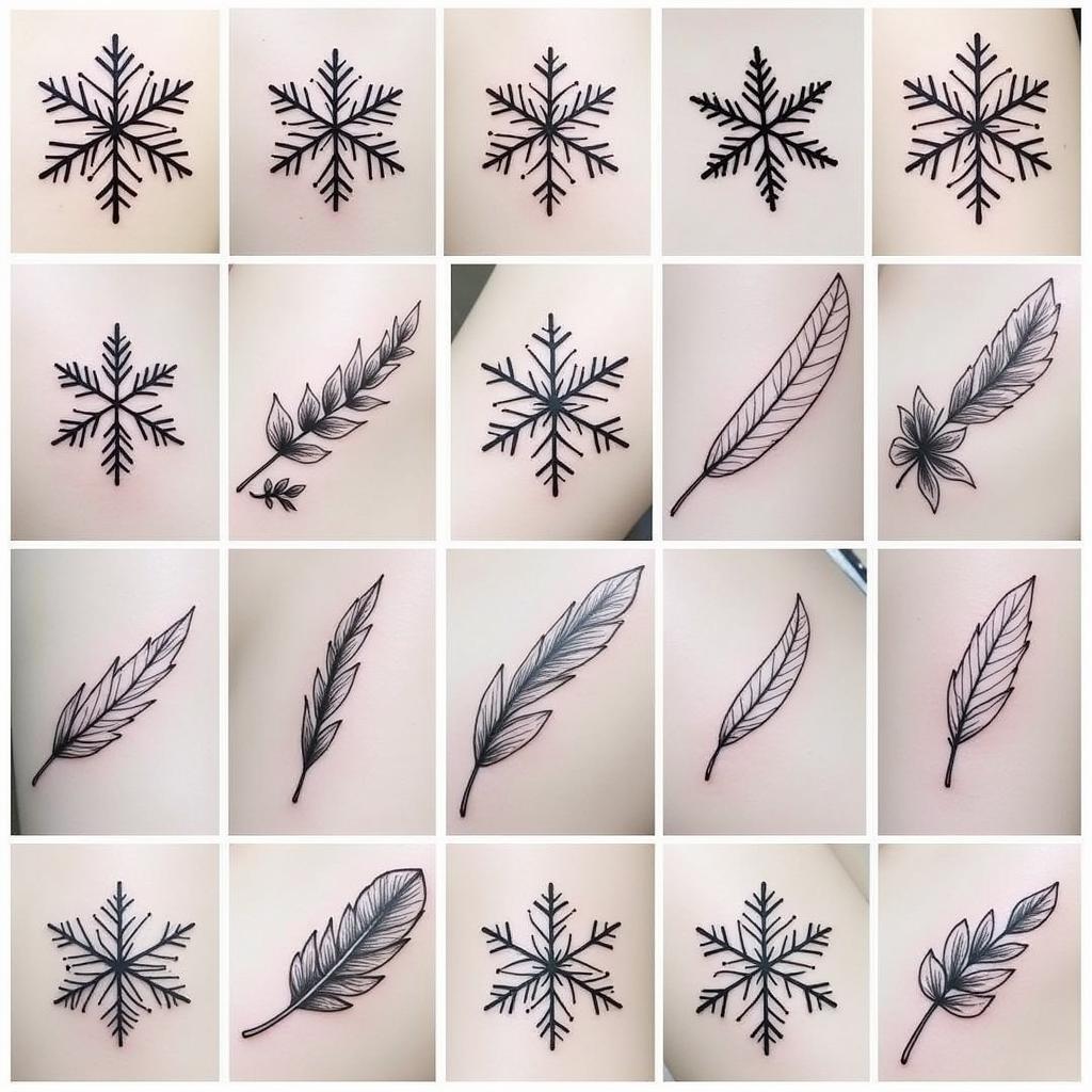 Winter Tattoo Ideas: Snowflake Designs