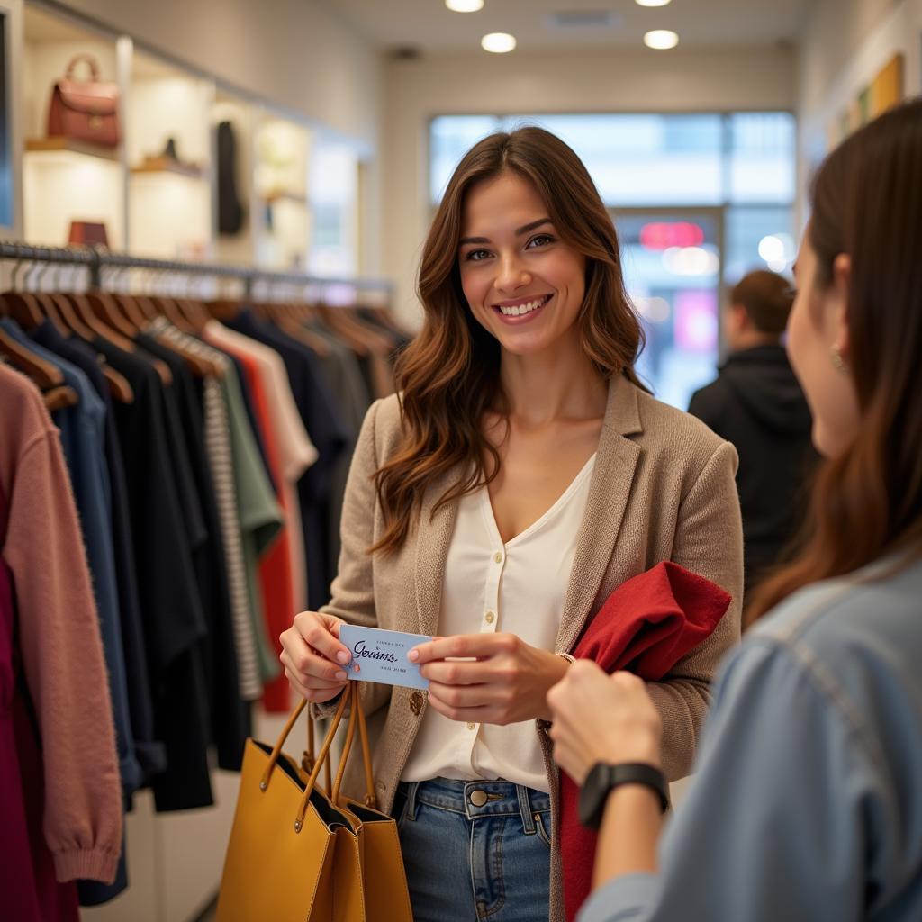 Woman Shopping with a Gems Discount Card