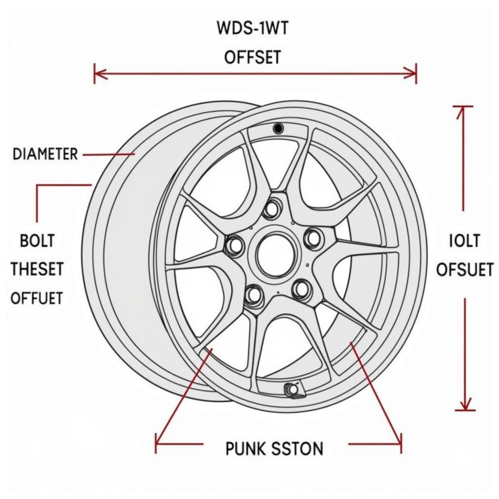 WRX STI Rim Sizes and Offsets Diagram