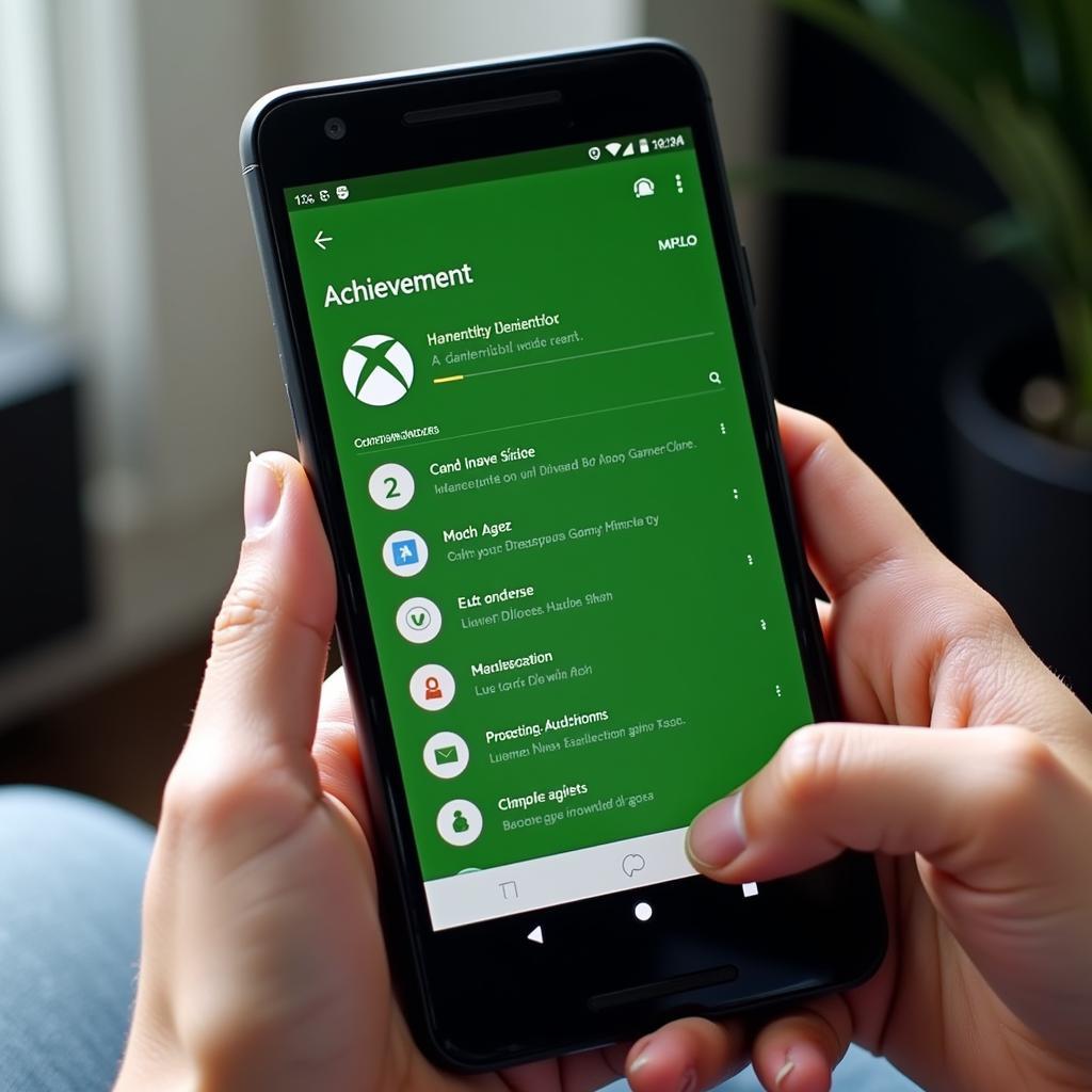 Xbox Achievement Tracking App on Mobile Device