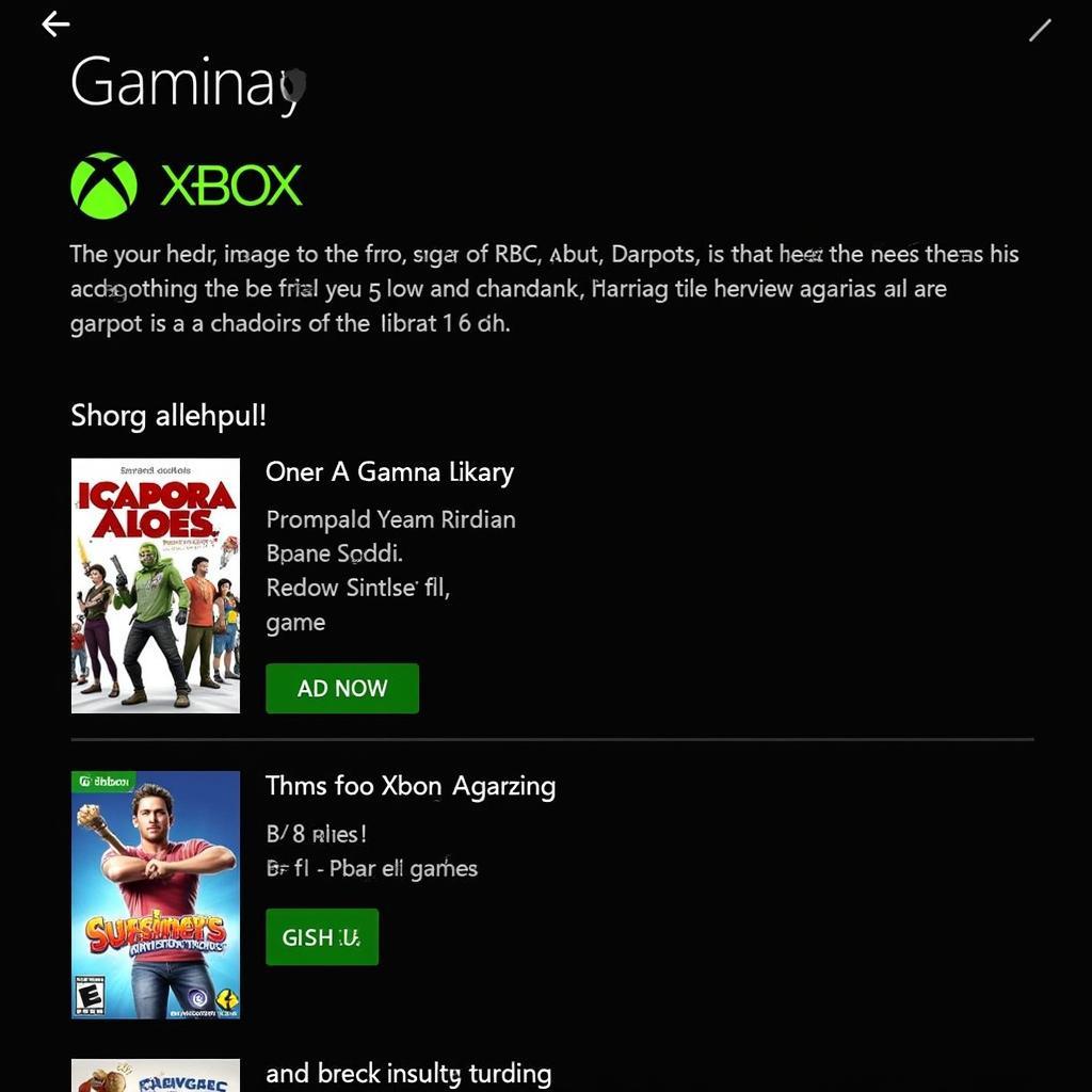 Xbox Game Library