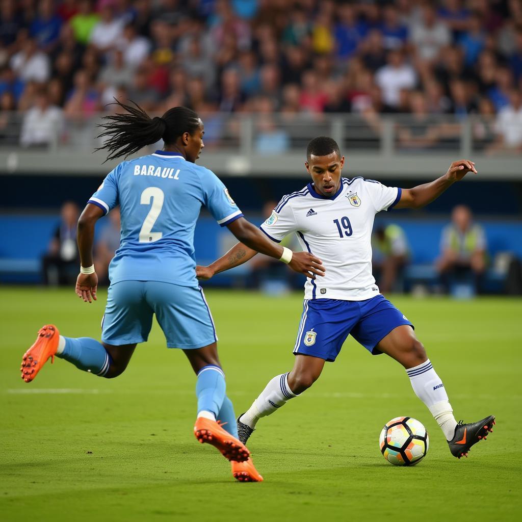 Lamine Yamal executing a precise pass to assist a teammate for a goal, highlighting his vision and passing accuracy.