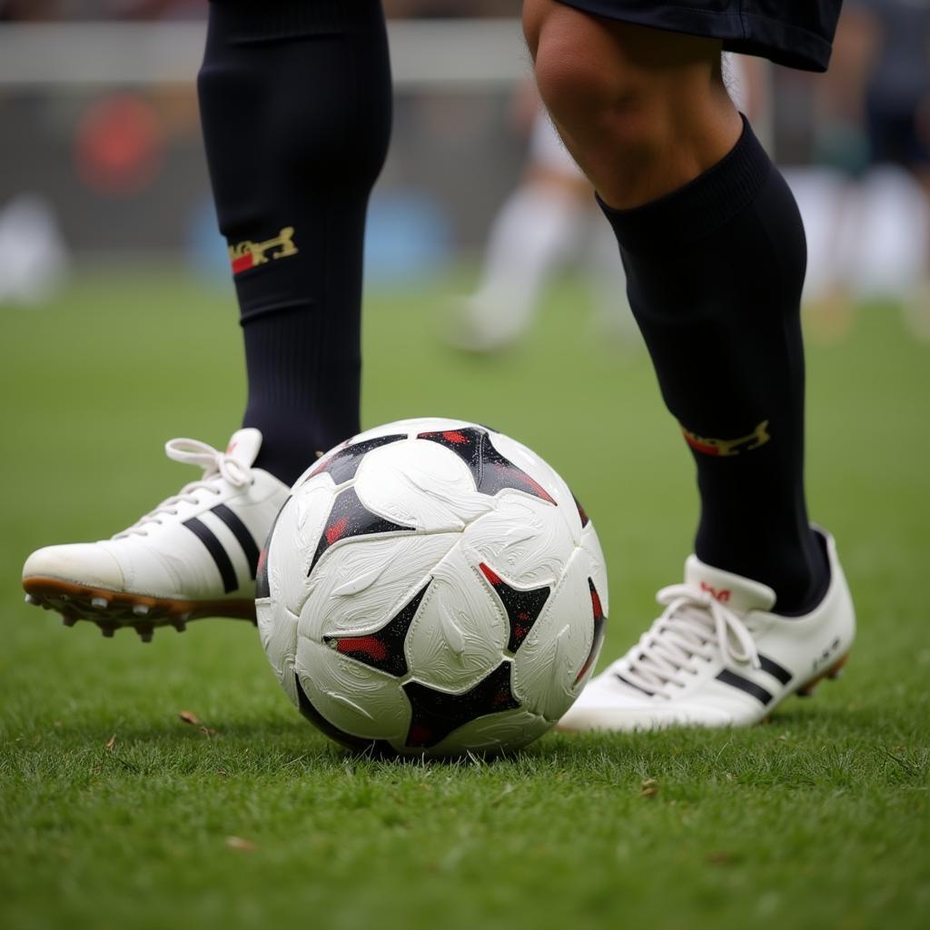 Yamal demonstrating exceptional ball control with a taped football