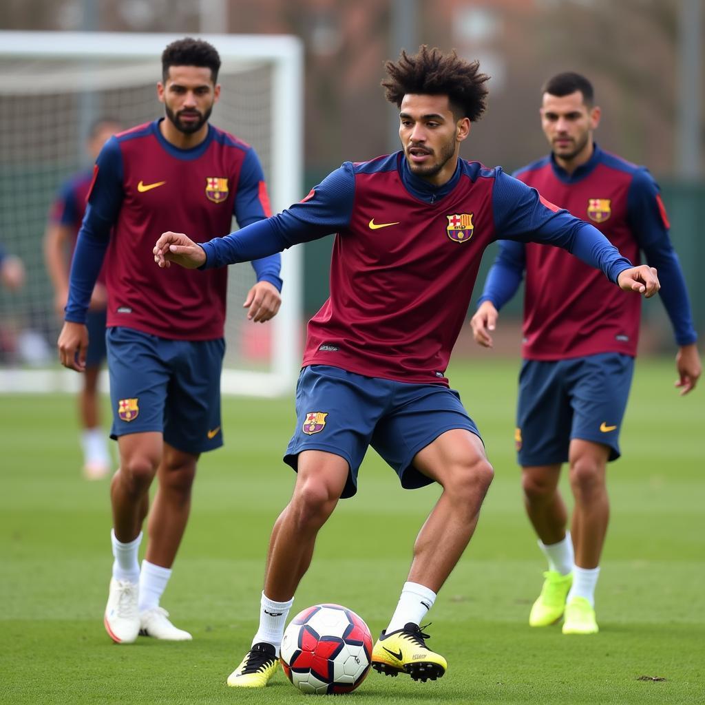 Yamal Training with Barcelona