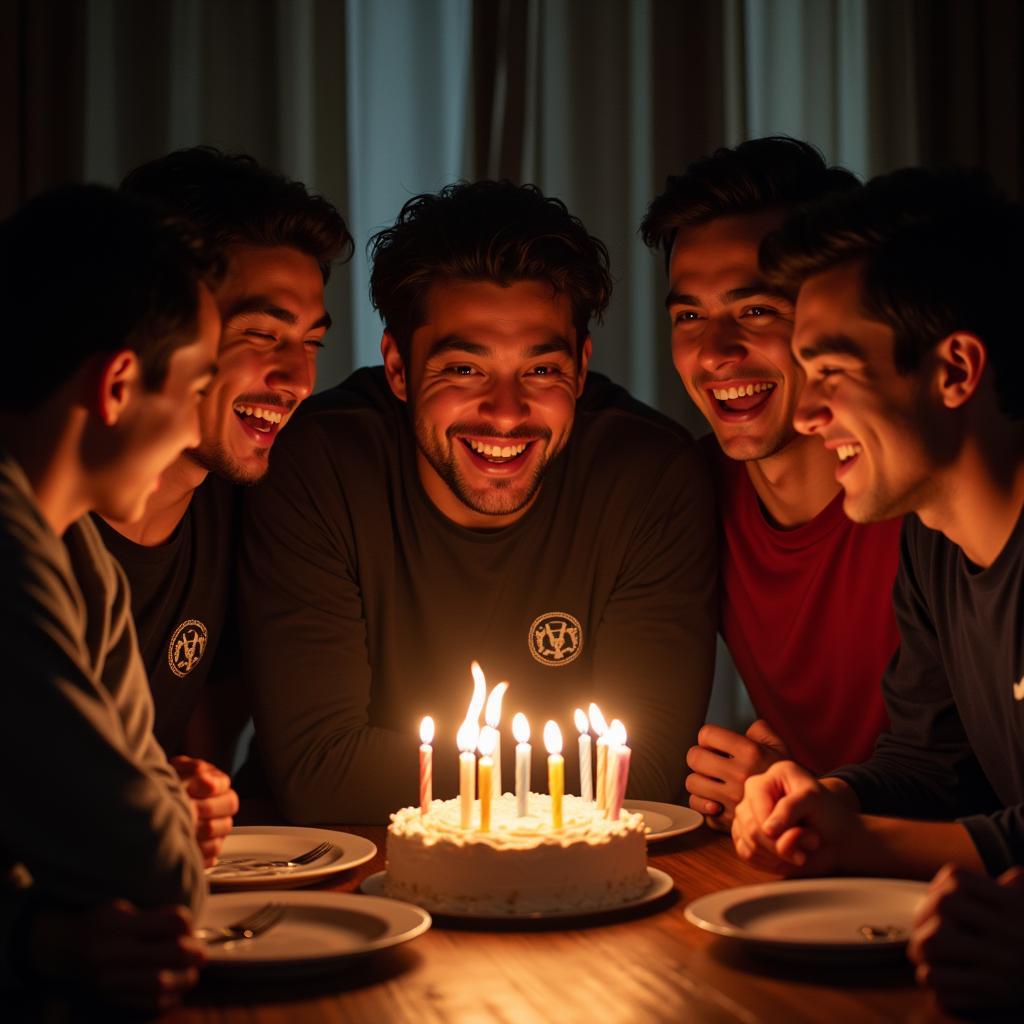 Yamal Celebrating Birthday with Teammates