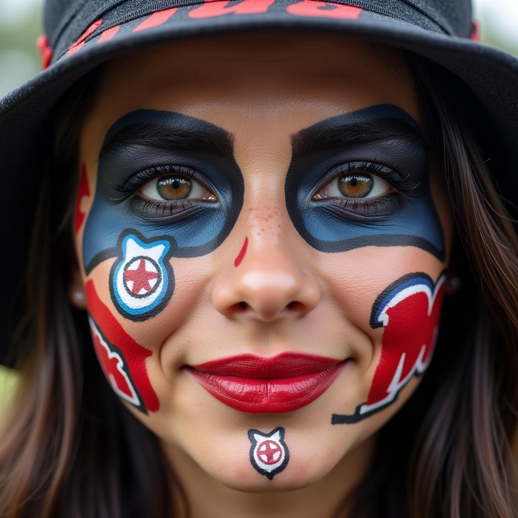 Yamal Body Paint Close-up Face