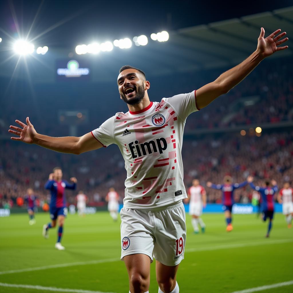 Yamal celebrates a goal, possibly related to the number 2884545