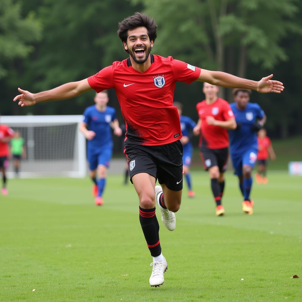 Yamal Celebrating a Goal at Penn Pump Park