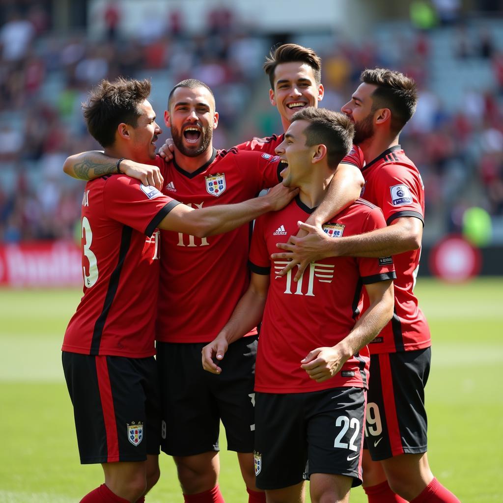 Yamal Celebrating Goal with Teammates: Chat Brasi Spirit