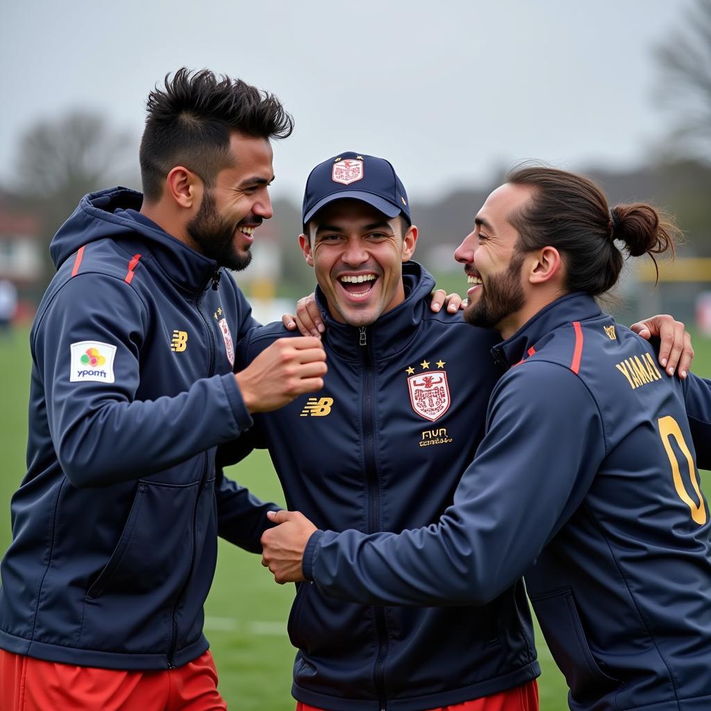 Yamal Celebrating Victory with Teammates