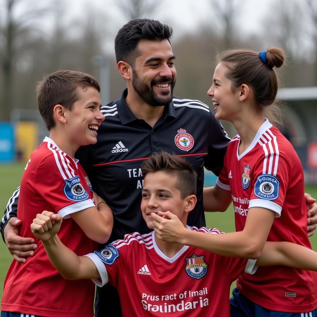 Yamal Celebrating Victory with FC Meyer Youth Team